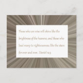 Daniel 12:3 Scripture Post Card Briefkaart (Voorkant)