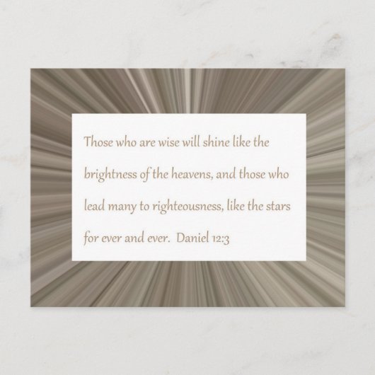 Daniel 12:3 Scripture Post Card Briefkaart (Voorkant)