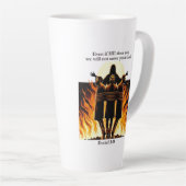 Daniel 3:18 Latte Mug - Uplifting Faith Collection (Angle droit)