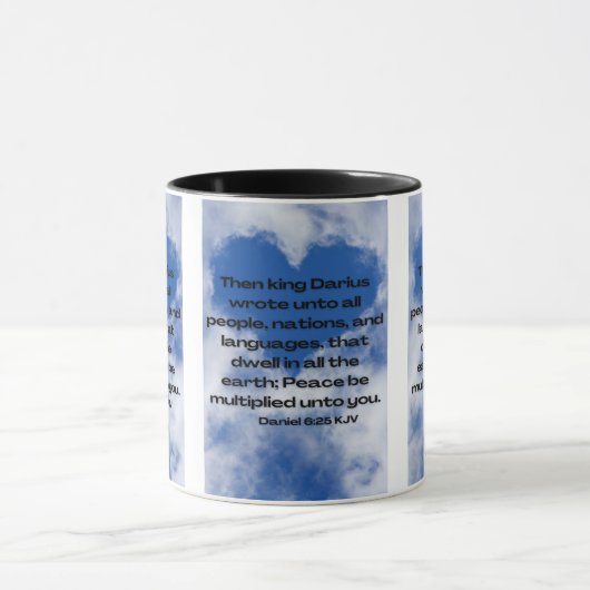Daniel 6:25 KJV Bible Verse Pic Mug Deux Tons (Centre)