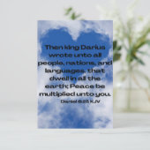 Daniel 6:25 KJV Bijbel Verse Pic Flat Greeting Kaart (Staand voorkant)