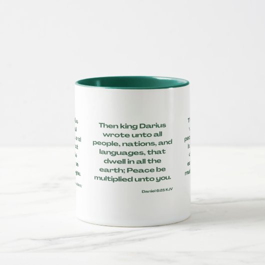 Daniel 6:25 KJV Bijbel Verse Two-Tone Mok (Midden)