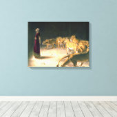 Daniel Answer To King In Lions Den Briton Riviere Canvas Afdruk (Insitu (Houten vloer))
