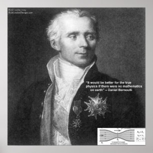 Daniel Bernoulli Echte Fysica Citaat Cadeaus & Aut Poster