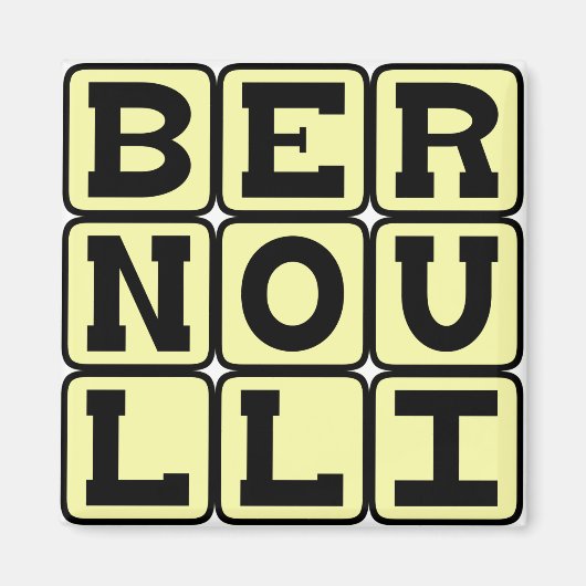 Daniel Bernoulli, van de Bernoulli-beginsel Magneet (Voorkant)
