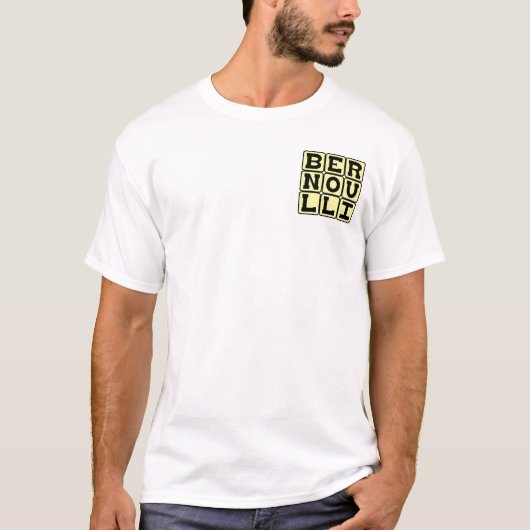 Daniel Bernoulli, van het Bernoulli-beginsel T-shirt (Voorkant)