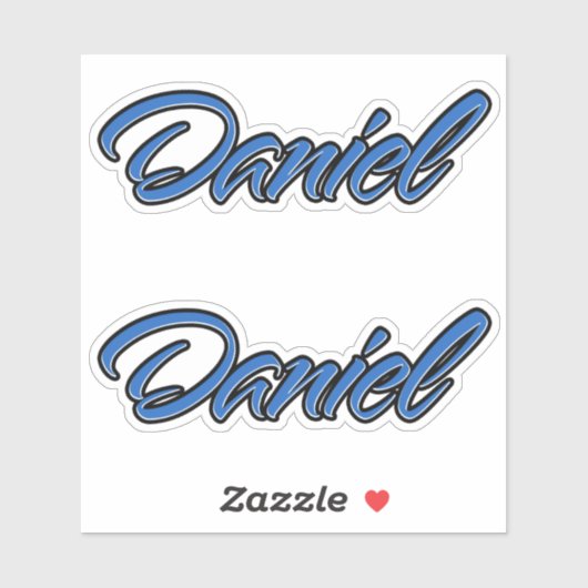 Daniel Blue Autocollant Sticker Stickerset (Feuille)