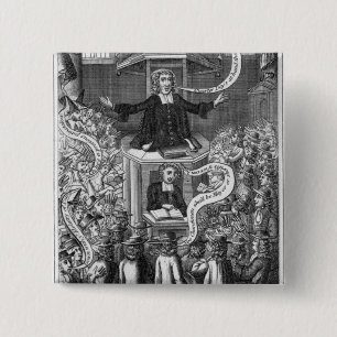 Daniel Burgess, illustratie van 'Portrets' Vierkante Button 5,1 Cm