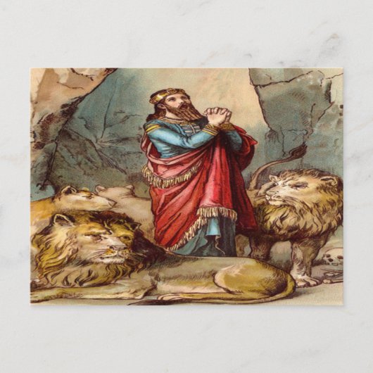 Daniel dans la carte postale de la tanière du lion (Devant)