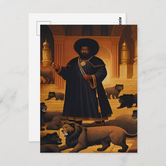 Daniel dans la carte postale des Lions Den (Devant / Derrière)