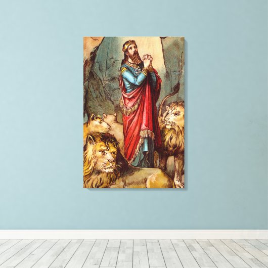 Daniel dans la toile de fond du lion (Insitu (Plancher de Bois))