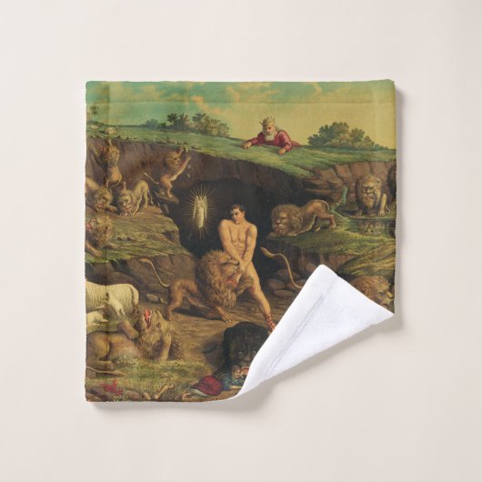 Daniel dans le Den des Lions (Gant de toilette)