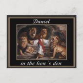 Daniel debout dans la fosse aux lions carte postal (Devant)