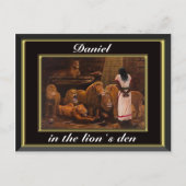 Daniel debout dans les lions den carte postale noi (Devant)