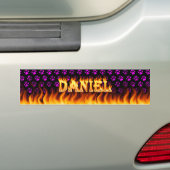 Daniel echt vuur en vlammenbumperkleervormig ontwe bumpersticker (Op auto)