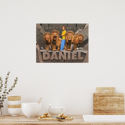 Daniel en The Lion's Den - Boy Poster (Keuken)
