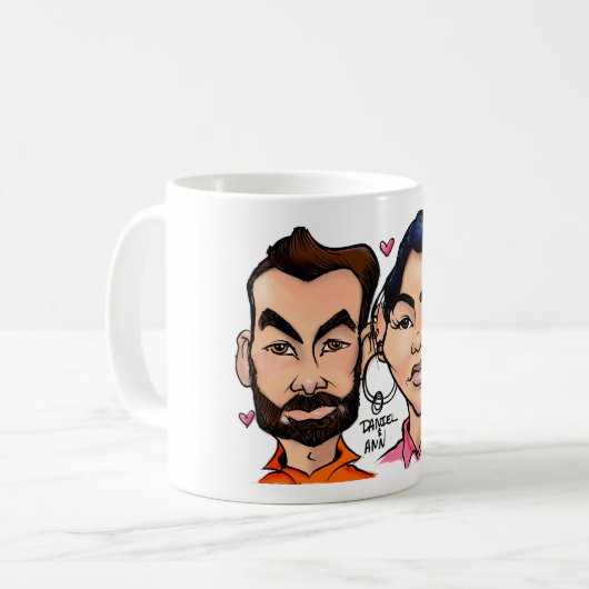 DANIEL ET ANN CARICATURE MUG (Devant gauche)