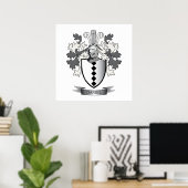 Daniel Family Crest Coat of Arms Poster (Thuiskantoor)