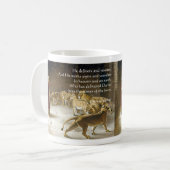 Daniel in de Bijbel Kunstgeschrift van de Lion Koffiemok (Voorkant links)