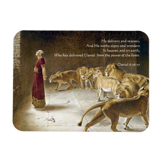 Daniel in de Bijbel Kunstgeschrift van de Lion Magneet (Horizontaal)