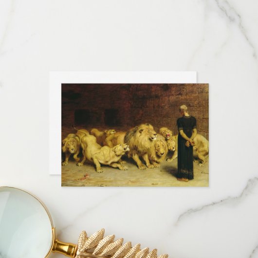 Daniel in de Leeuwen' Den door Brit Riviere Bedankkaart (Voorkant / Achterkant in situ)