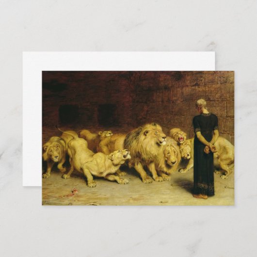 Daniel in de Leeuwen' Den door Brit Riviere Bedankkaart (Voorkant / Achterkant)