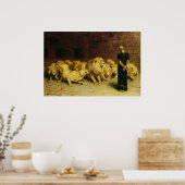 Daniel in de Leeuwen' Den door Brit Riviere Poster (Keuken)