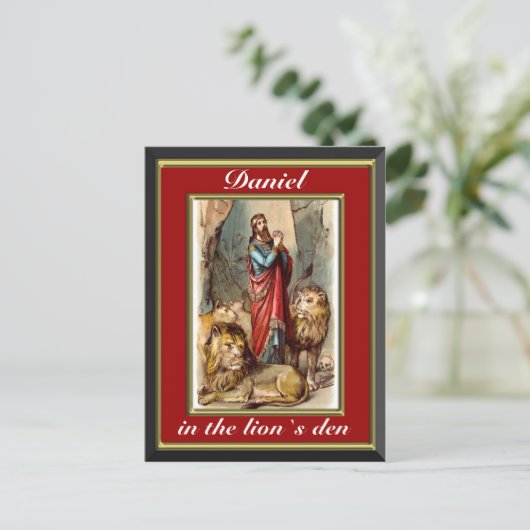 Daniel in het briefkaart van de leeuwen van de rod (Staand voorkant)