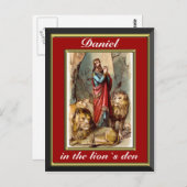 Daniel in het briefkaart van de leeuwen van de rod (Voorkant / Achterkant)