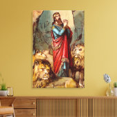 Daniel in het den Wrapped Canvas van de leeuw Afdruk (Insitu (Woonkamer))