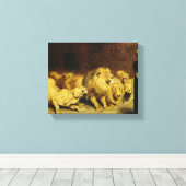 Daniel in the Lions' Den, 1872 by Briton Riviere Canvas Afdruk (Insitu (Houten vloer))