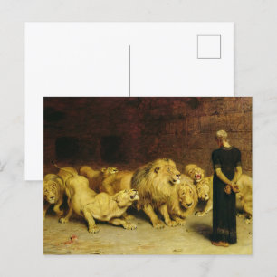 Daniel in the Lions' Den, 1872 by Briton Riviere Feestdagenkaart
