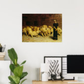 Daniel in the Lions' Den, 1872 by Briton Riviere Poster (Thuiskantoor)