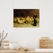 Daniel in the Lions' Den, 1872 by Briton Riviere Poster (Keuken)