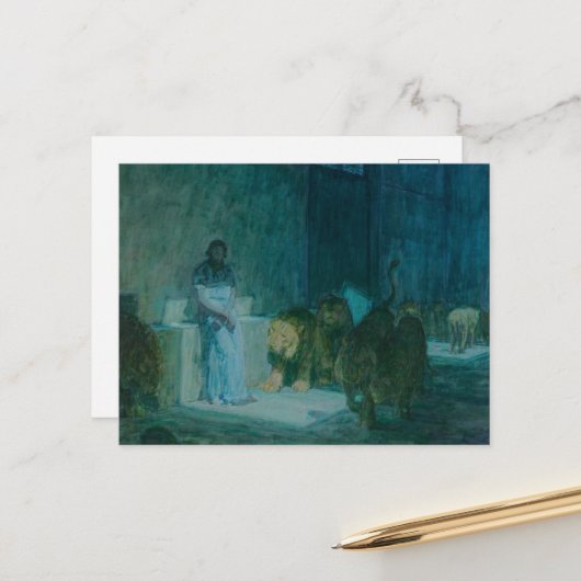 Daniel in the Lions' Den by Henry Ossawa Tanner Feestdagenkaart (Voorkant / Achterkant in situ)