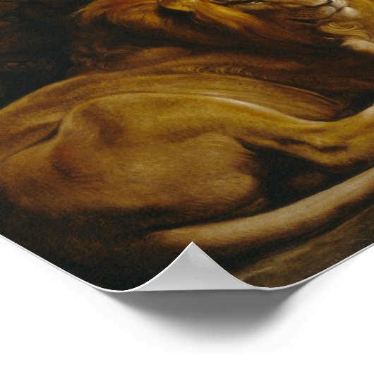 Daniel in The Lion's Den by Rubens - Poster (Hoek)