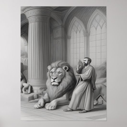 Daniel in the Lions_ Den, Daniel 6, King Darius an Poster (Voorkant)