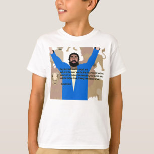 Daniel in the Lions' Den (met geschrift) T-shirt