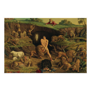 Daniel in the Lions' Den Perfect Poster