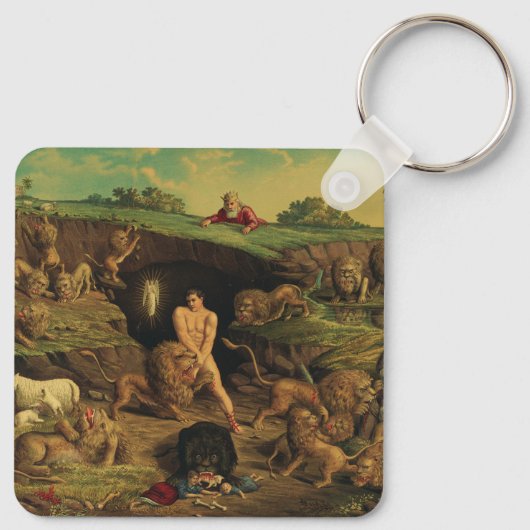 Daniel in the Lions' Den Sleutelhanger (Achterkant)