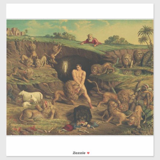 Daniel in the Lions' Den Sticker (Vel)