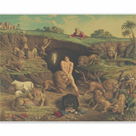 Daniel in the Lions' Den Sticker (Voorkant)