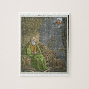 Daniel in the Lions' Den, van een bijbel, bedrukt Legpuzzel