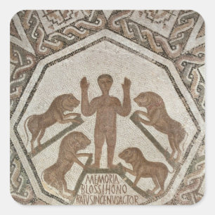 Daniel in the Lions' Den Vierkante Sticker