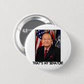Daniel Inouye, dat is mijn senator. Ronde Button 5,7 Cm (Voorkant /achterkant)