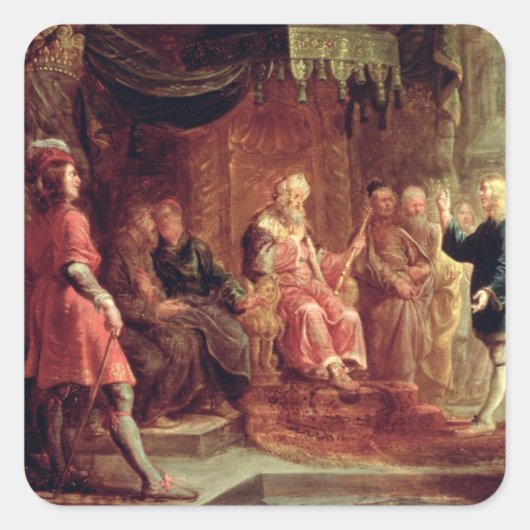 Daniel Interprets Nebuchadnezzar's eerste droom (o Vierkante Sticker (Voorkant)