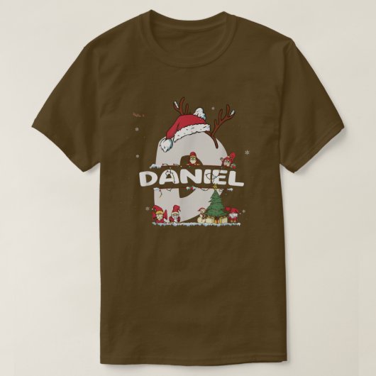Daniel Kerstw Daniel Name voor grappige feestdagen T-shirt (Design voorkant)