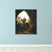 Daniel Killing the Dragon of Baal Canvas Afdruk (Insitu (Houten vloer))