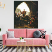 Daniel Killing the Dragon of Baal Canvas Afdruk (Insitu (Woonkamer))