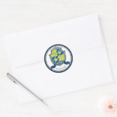 Daniel letter D: heraldry shield kinder Ronde Sticker (Envelop)
